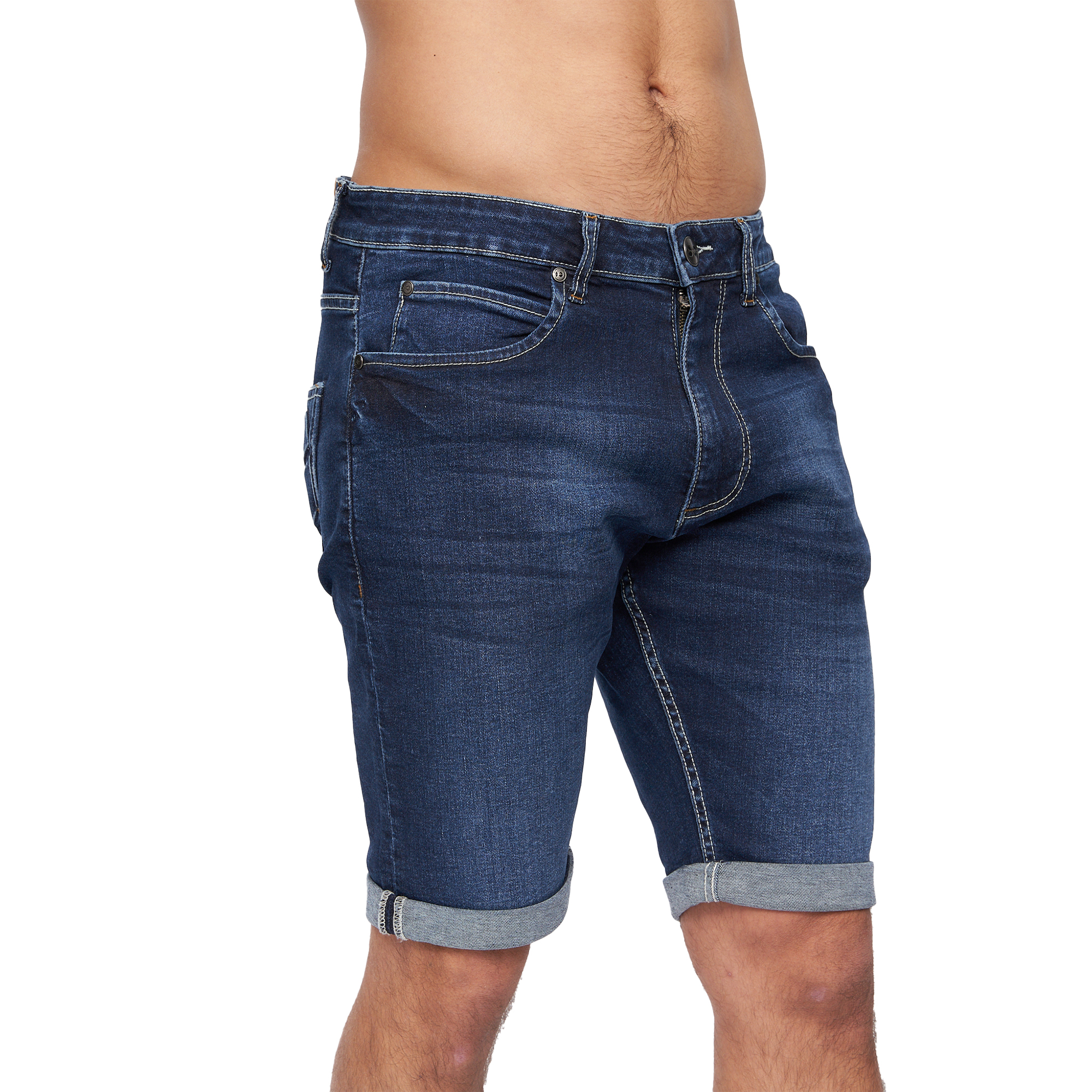 Thumbnail - Crosshatch - "Tonwin" Shorts für Herren (Dunkle Waschung)
