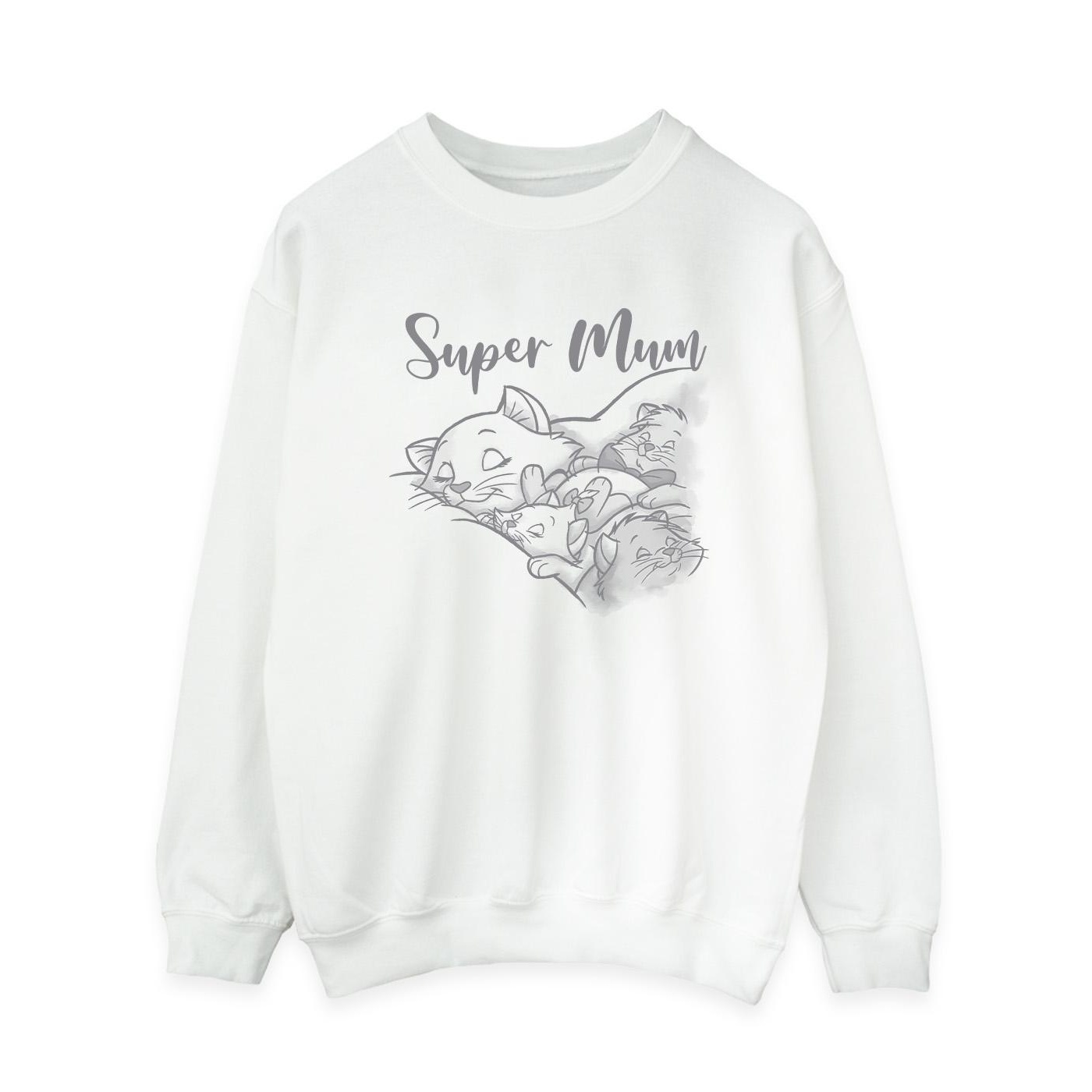Thumbnail - Disney - "Classics Marie Super Mum" Sweatshirt für Damen (Weiß)