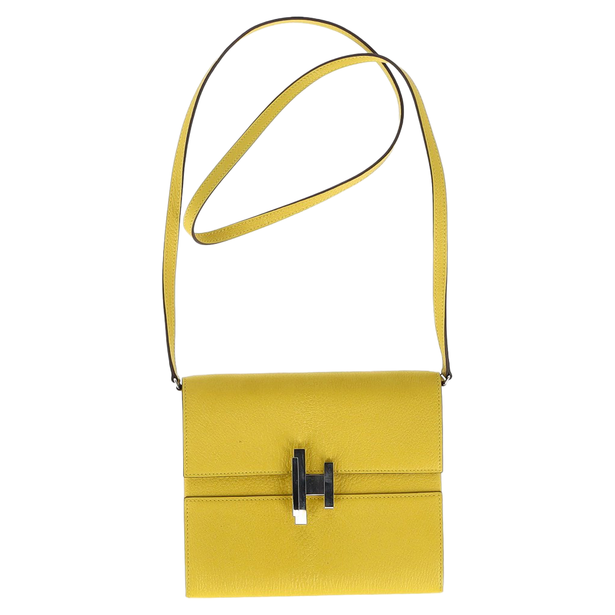 Hermes Pre-owned Womens Cinhetic To Go Shoulder Bag in Yellow Leather – One Size
