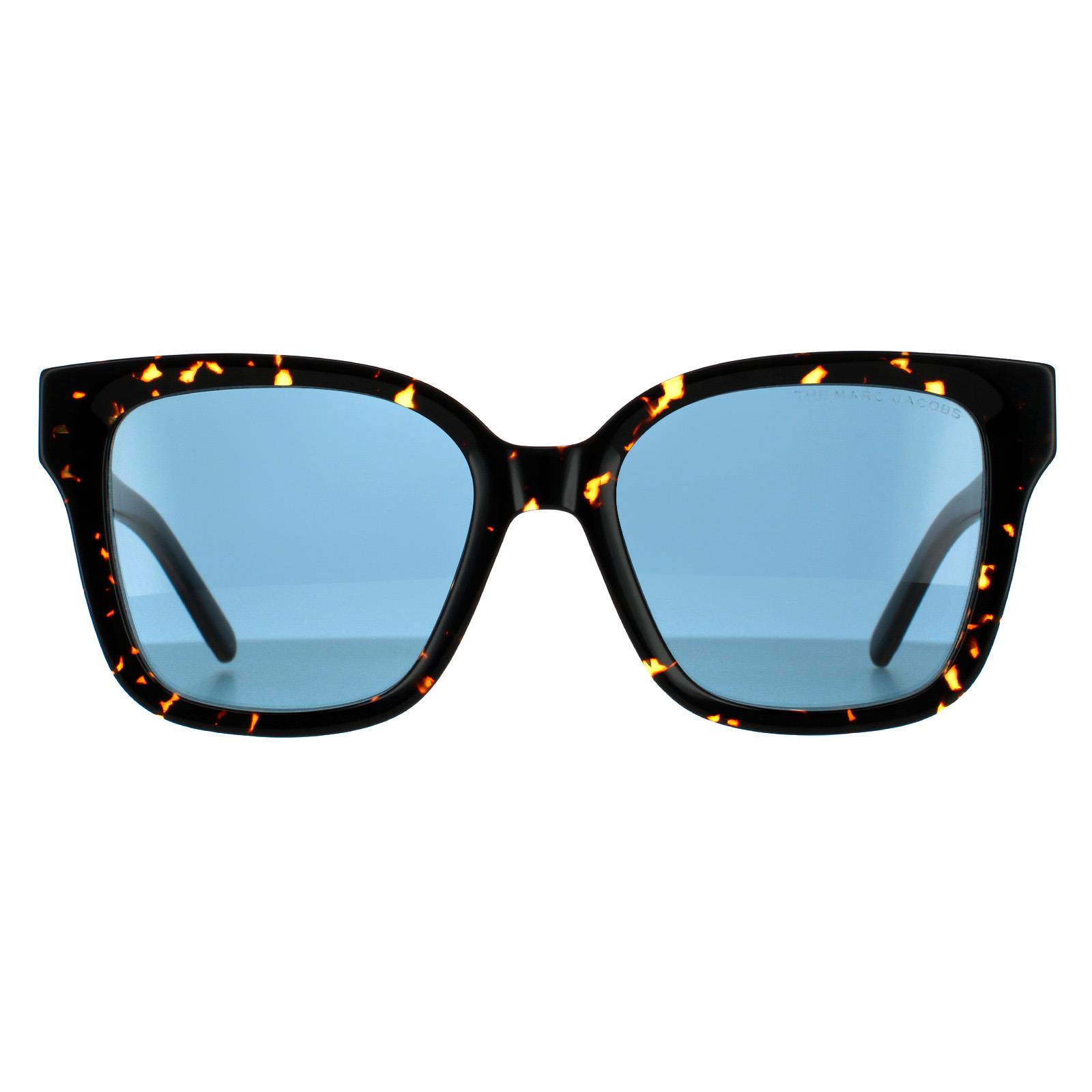 Thumbnail - Marc Jacobs Square Womens Havanna Schwarz Blau Avio Sonnenbrille