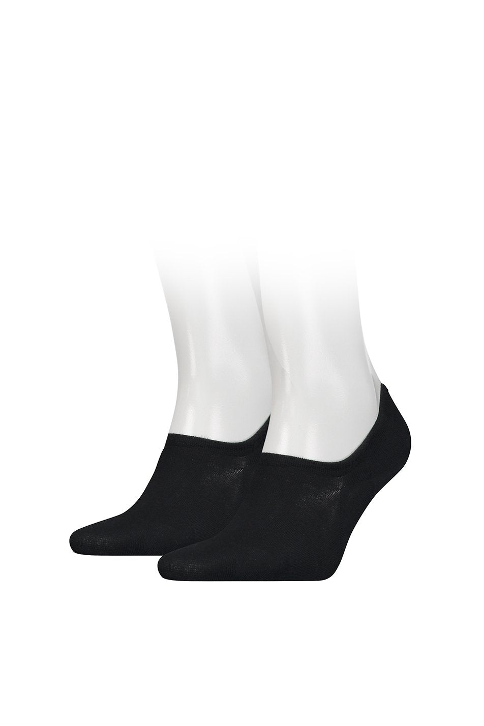 Tommy Hilfiger 2 Pack Mens Footie Socks - Black Fabric - Size Uk 6-8