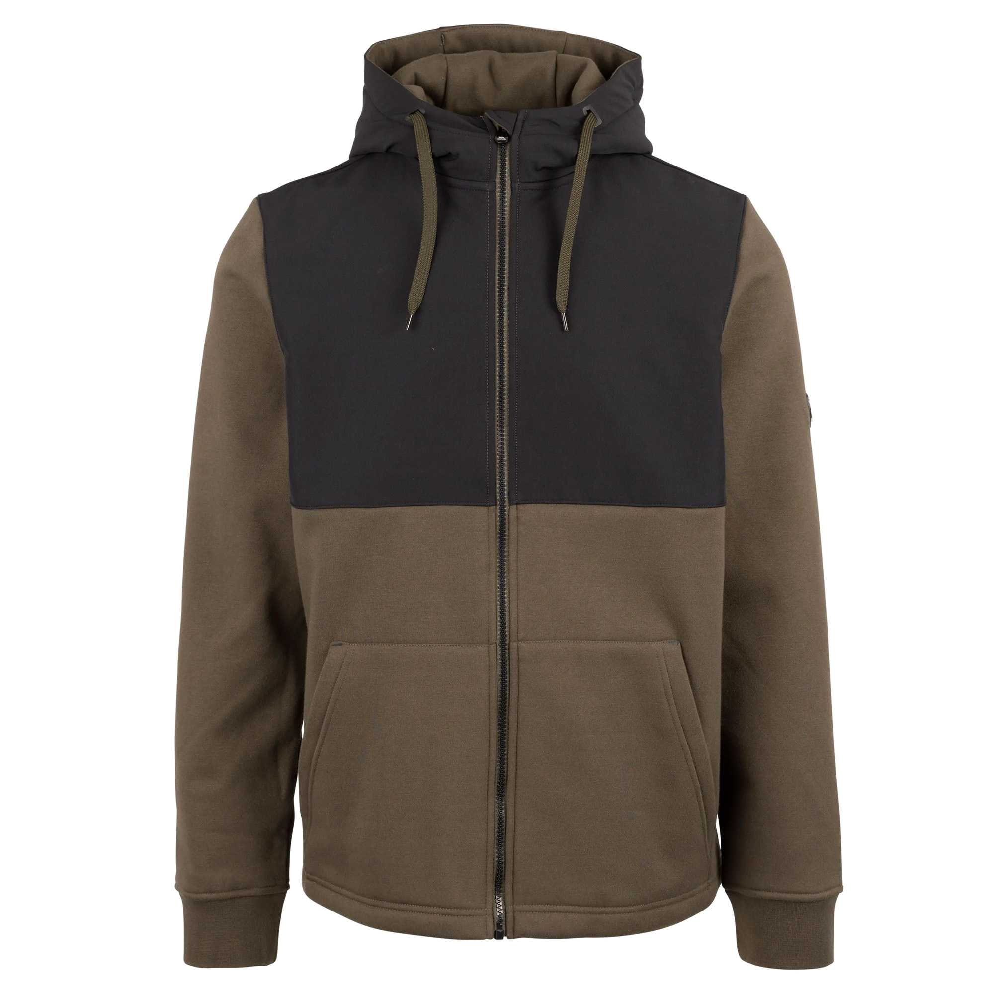 Thumbnail - Trespass - "Critch" Hoodie mit durchgehendem Reißverschluss mit Kordelzug für Herren (Dunkelrot)