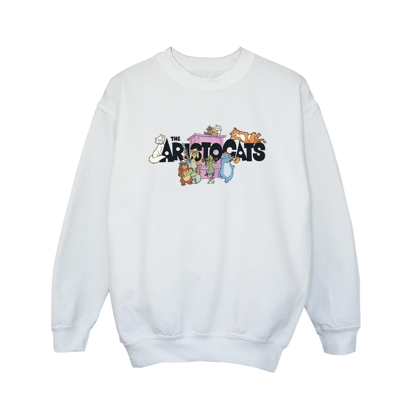 Thumbnail - Disney - "The Aristocats Music Logo" Sweatshirt für Mädchen (Weiß)