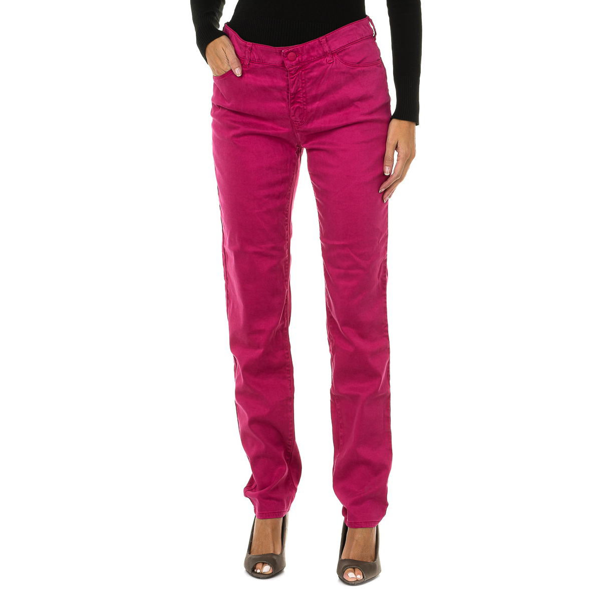 Armani Lange broek van stretchstof 6Y5J18-5N22Z vrouw