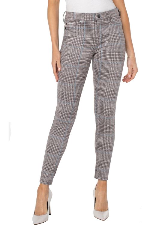 Thumbnail - Madonna Skinny-Jeans in Grau/Blau mit Karomuster