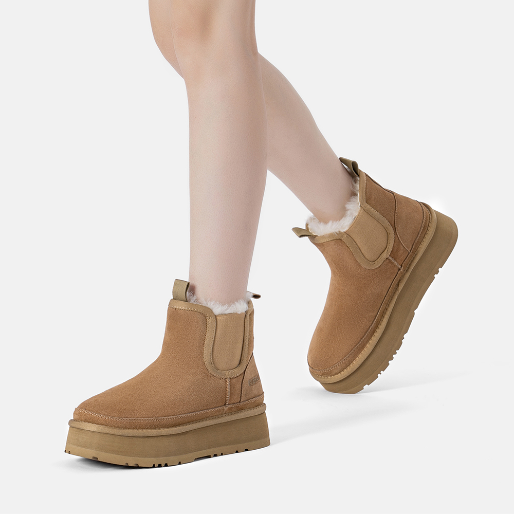 EverAU Australia EVER AU Australia Women Shoveler Leather Platform Short Chelsea Boots – bild 2