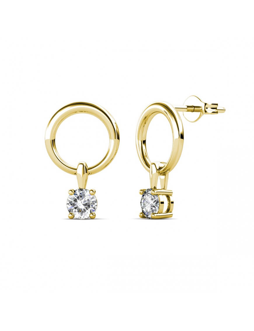 Thumbnail - Octavia Ohrringe - Gold und Kristall