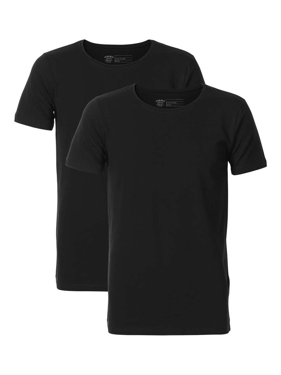 Thumbnail - Petrol Industries - 2-er Pack Basic-T-Shirt Rundhalsausschnitt Männer - Schwarz