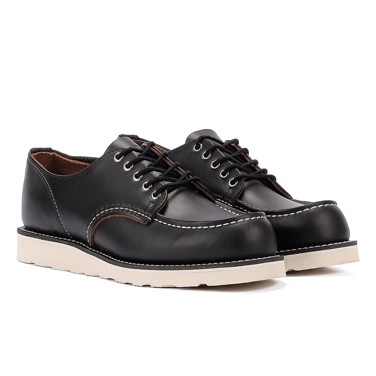 Red Wing Shoes Shop Moc Oxford 8092 Mens Black Prairie Leather - Size Uk 10