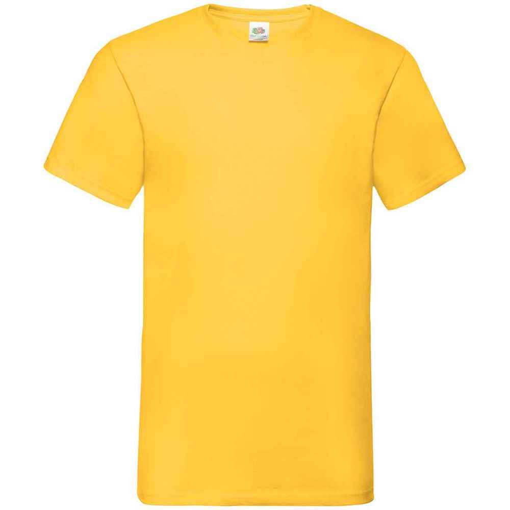 Thumbnail - Fruit of the Loom Herren Valueweight V-Ausschnitt T-Shirt (Sonnenblume)