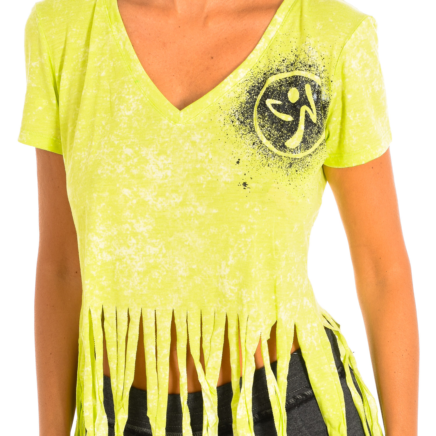 Zumba Kortärmad sport T-shirt med V-ringning för kvinnor Z1T00401 dam – bild 2