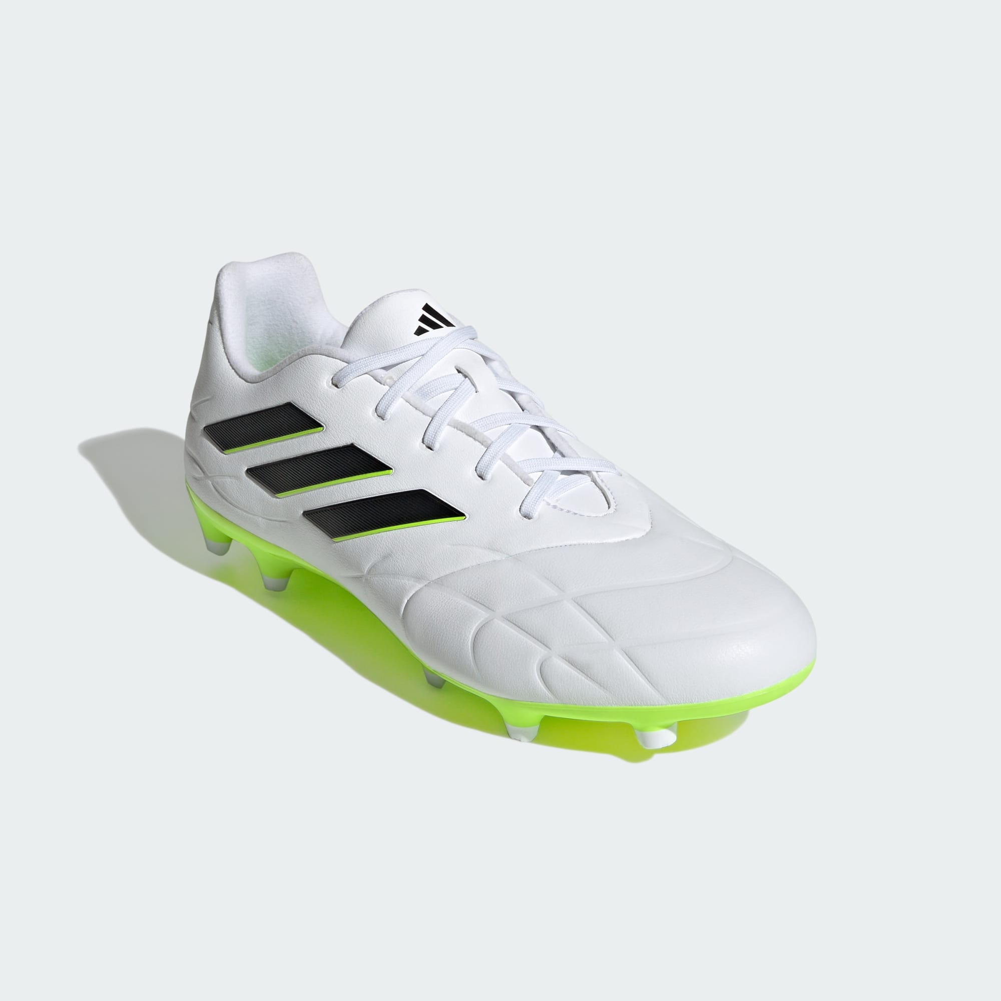 adidas Performance Unisex Copa Pure.3 Firm Ground Boots - Off-White Leather - Size UK 9
