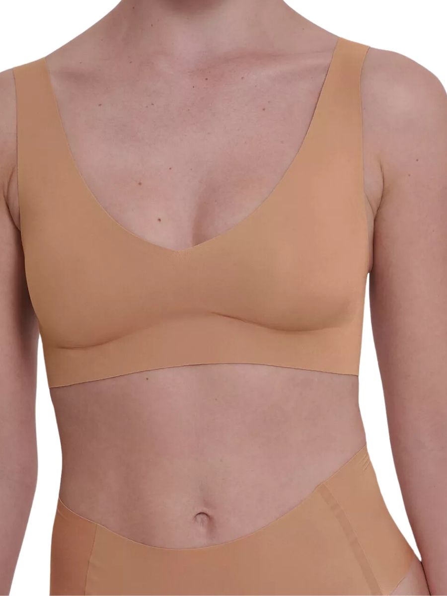 Sloggi Womens ZERO Feel 2.0 Bralette - Beige Polyamide - Size Large