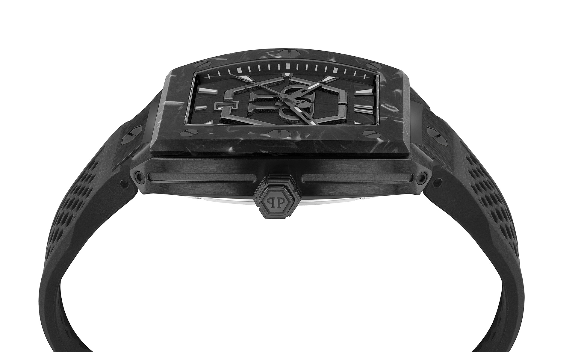 Philipp Plein The Hexagon Phantom Herrarmbandstege Svart Klocka PWPUA0624 – bild 2