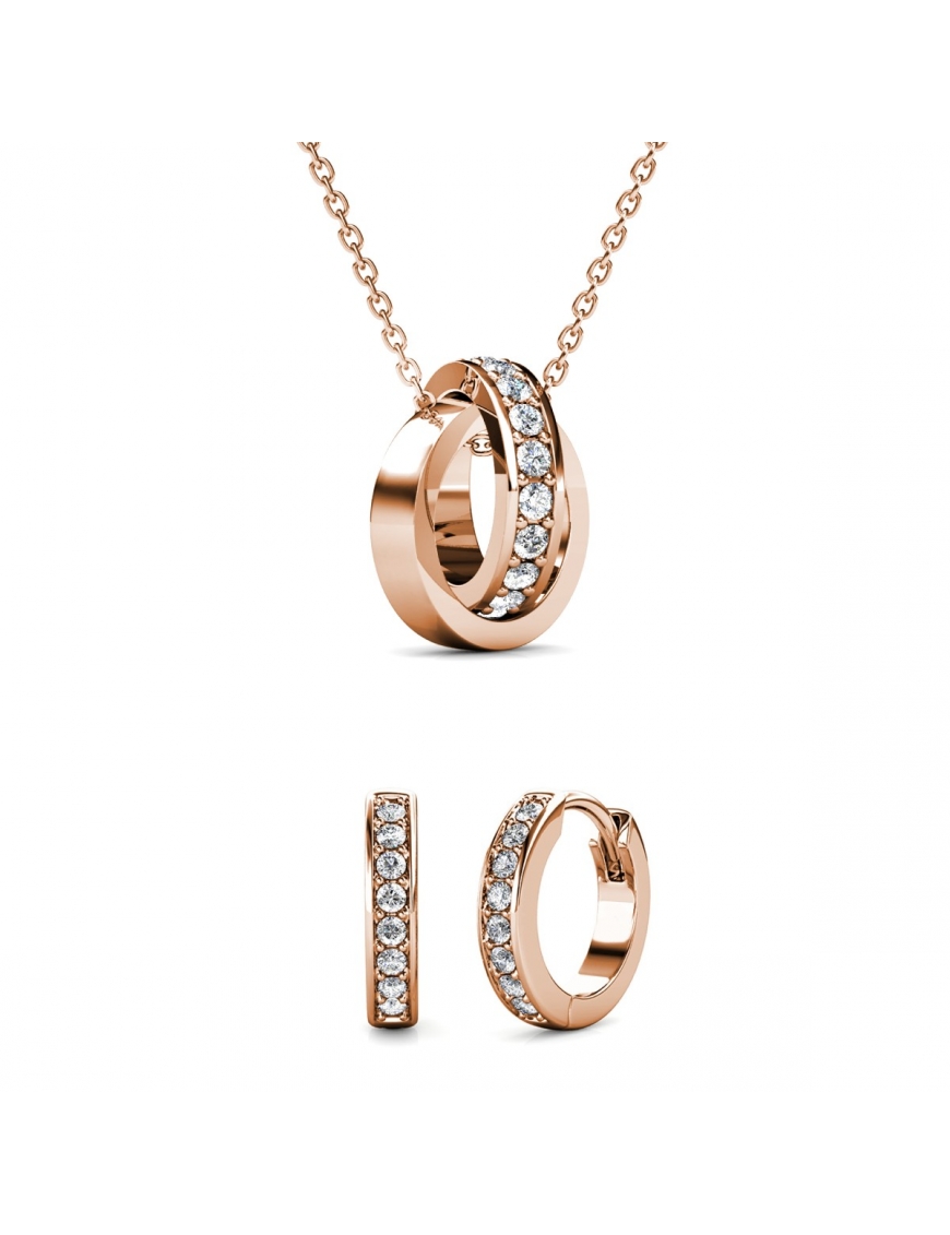 Thumbnail - Kreisreifenset und Box - Rose Gold und Kristall