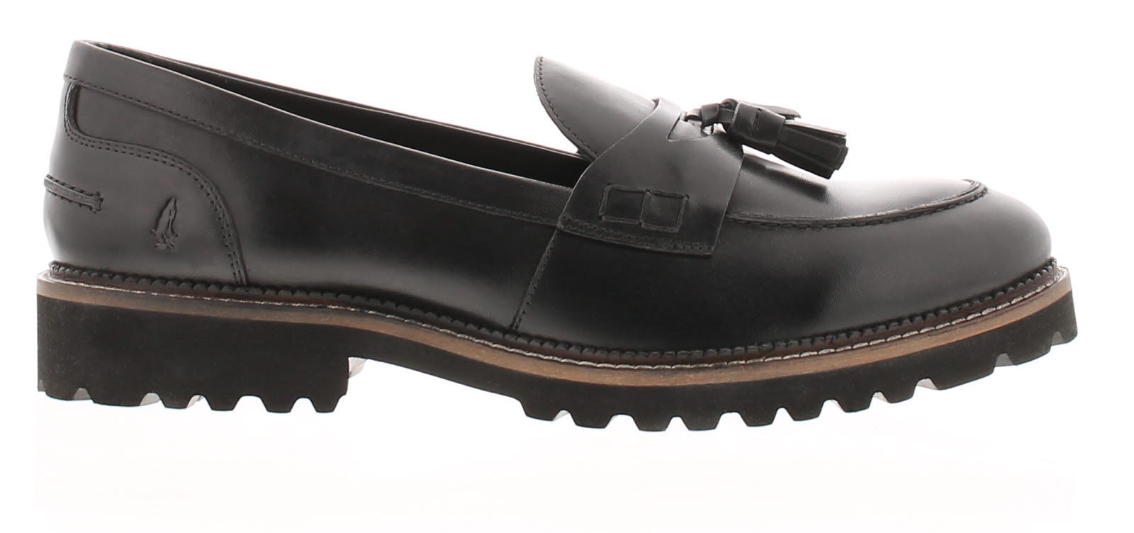 Hush Puppies Ginny Svarta Mocka Loafers För Damer – bild 2