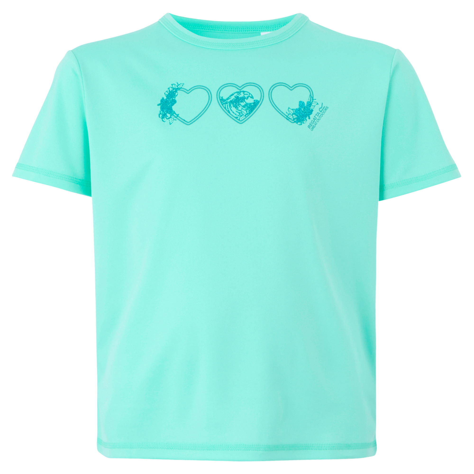 Regatta Kinderen/Kinderen Alvarado IX Harten T-Shirt (Aruba Blauw)