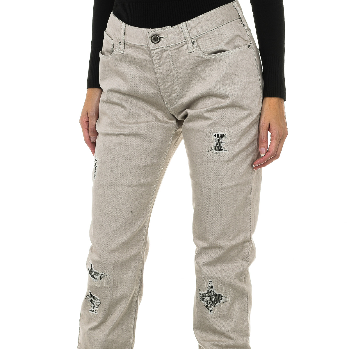 Armani Kvinnors långjeans med rivna effekter 3Y6J06-6DADZ dam – bild 2