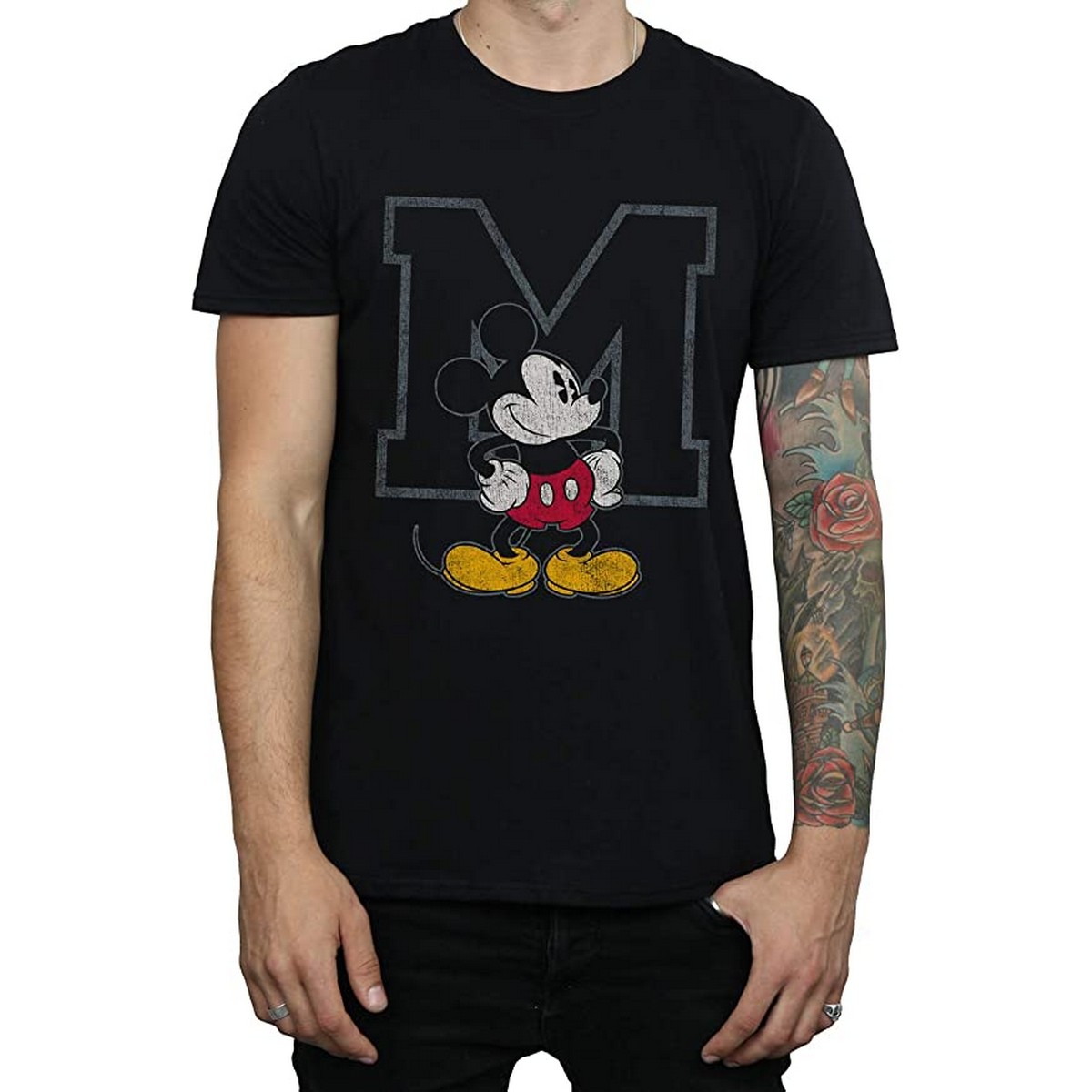 Thumbnail - Disney - "Classic M" T-Shirt für Herren (Schwarz)