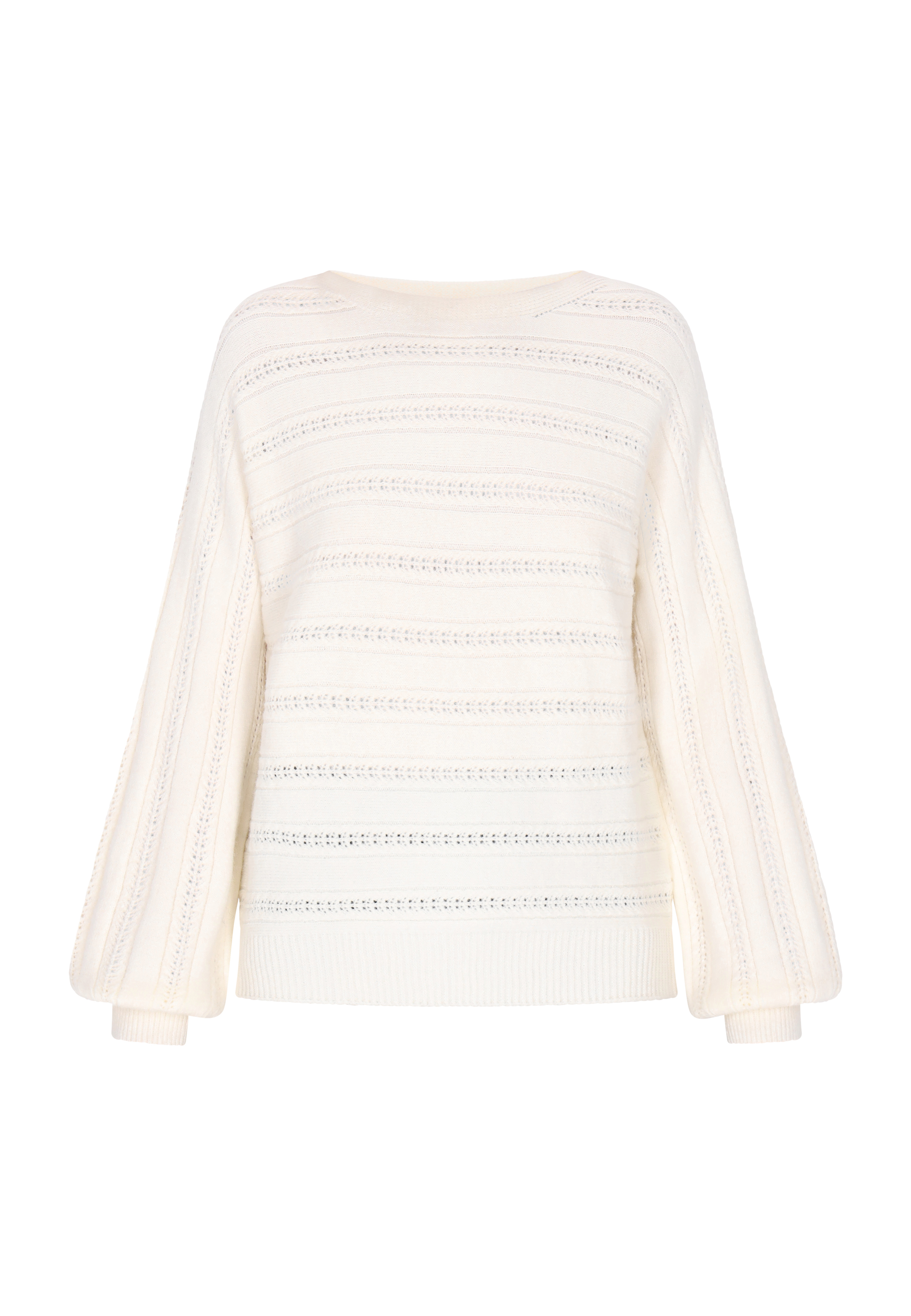 Thumbnail - Dreimaster Pullover Damen Wollweiss