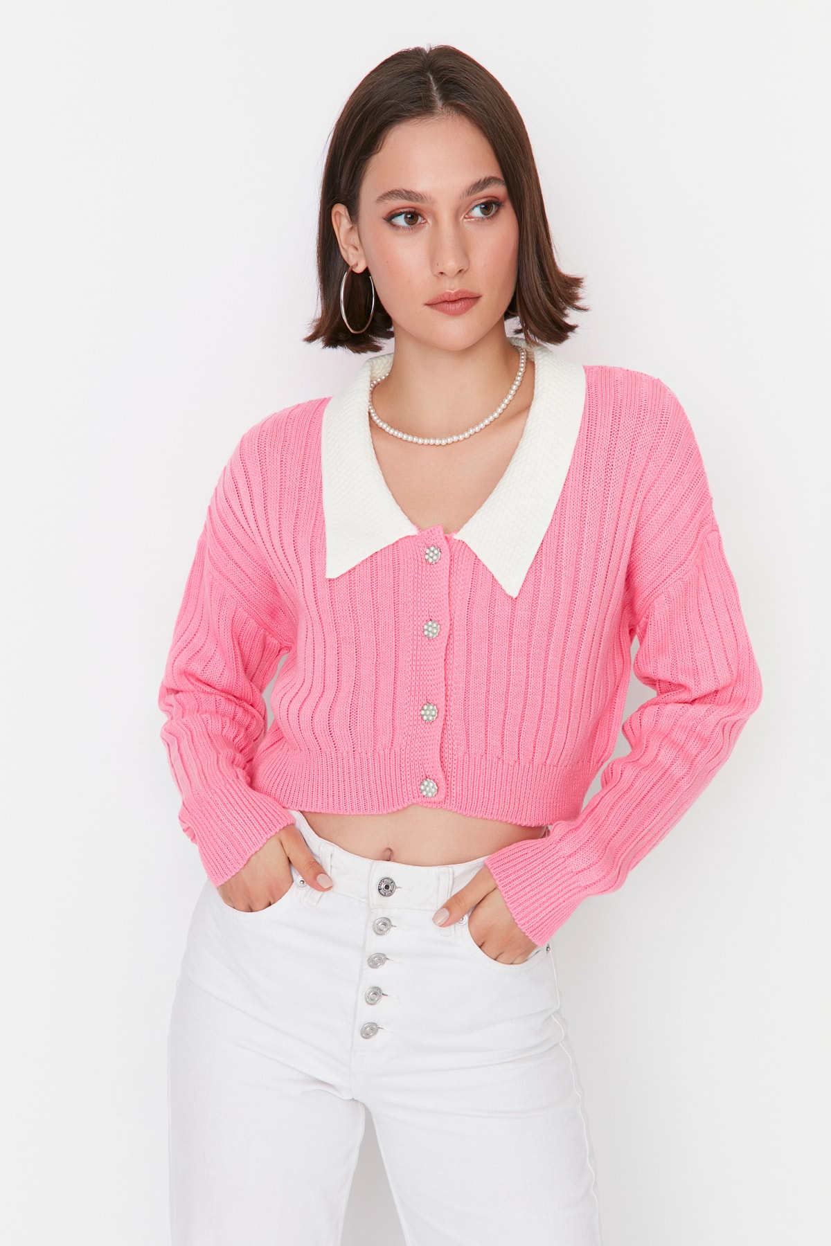Trendyol Dames Kleurblok Cardigan