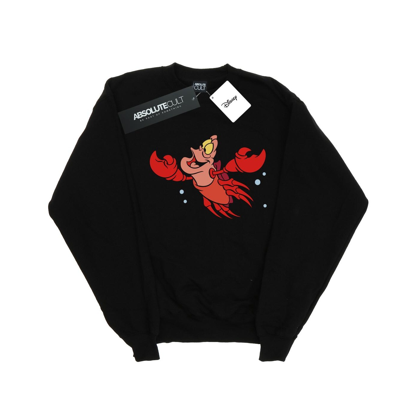 Disney - "The Little Mermaid Sebastian Bubbles" Sweatshirt für Damen (Schwarz)