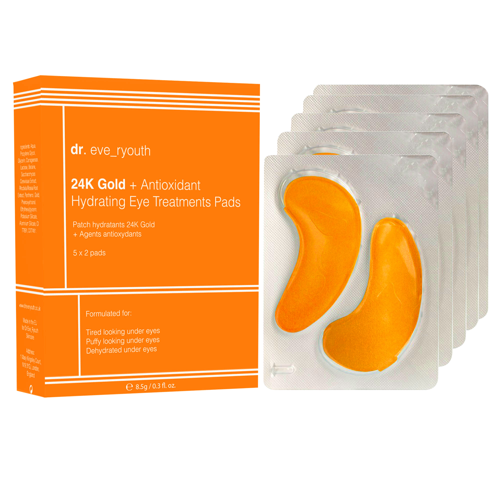 Dr. Eve_Ryouth 24K Gold + Antioxidant Hydrating Eye Treatments Pads - One Size