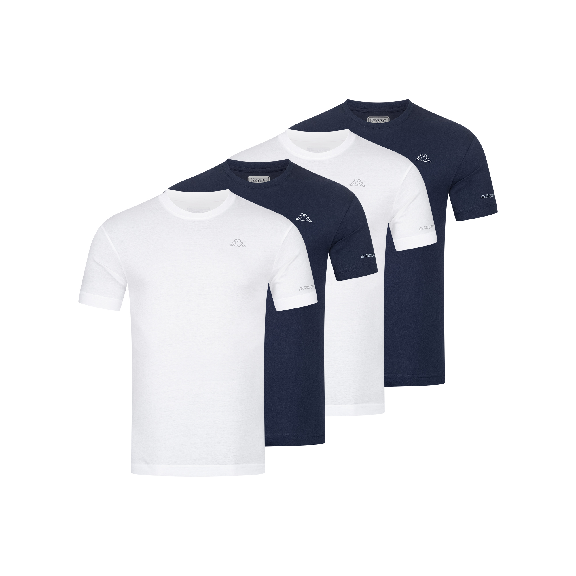 Thumbnail - Kappa 4er Set T-Shirt BASIC in Blau/Weiß