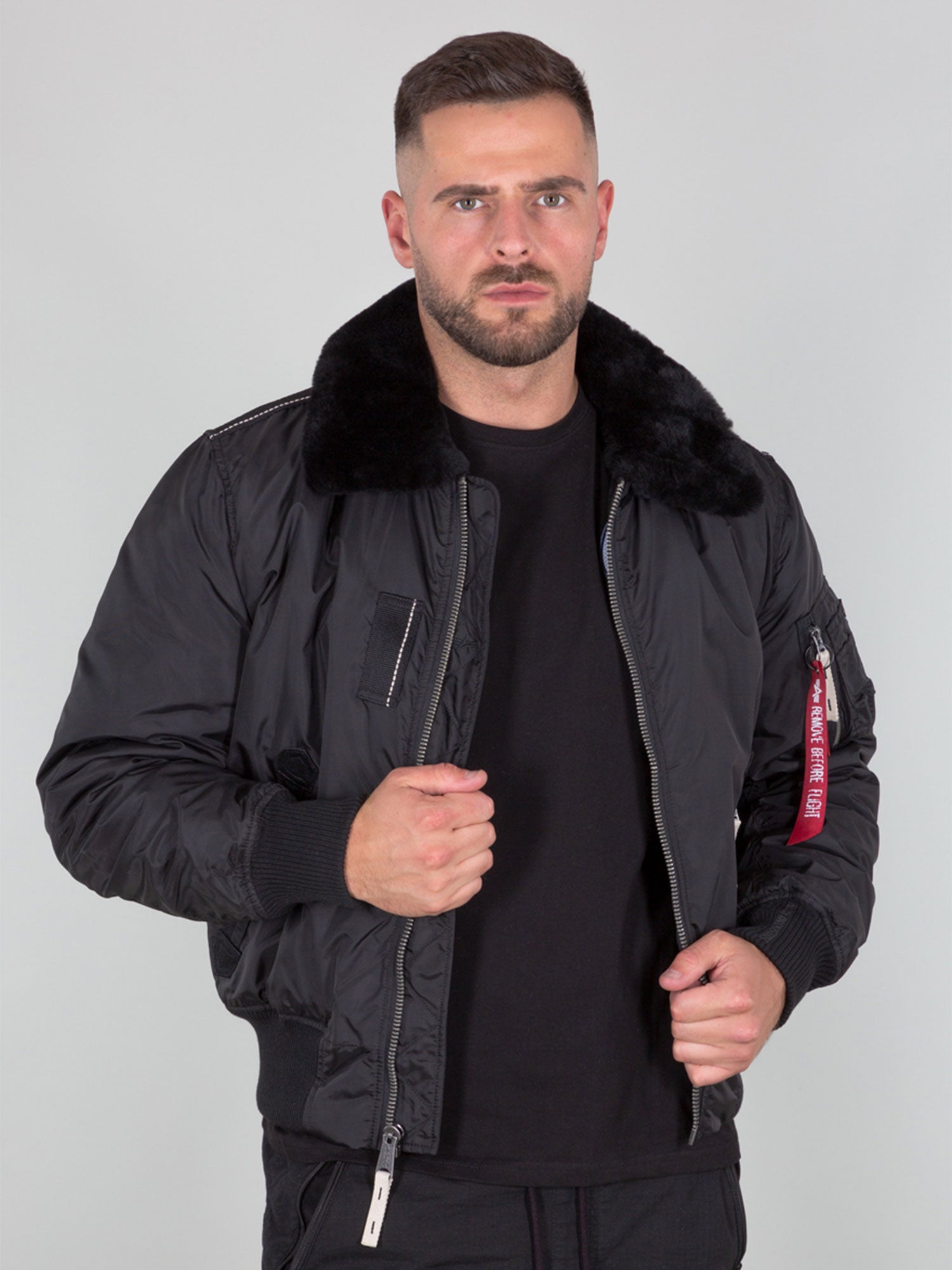 Thumbnail - Alpha Industries Herren Injector III Fliegerjacke in Schwarz