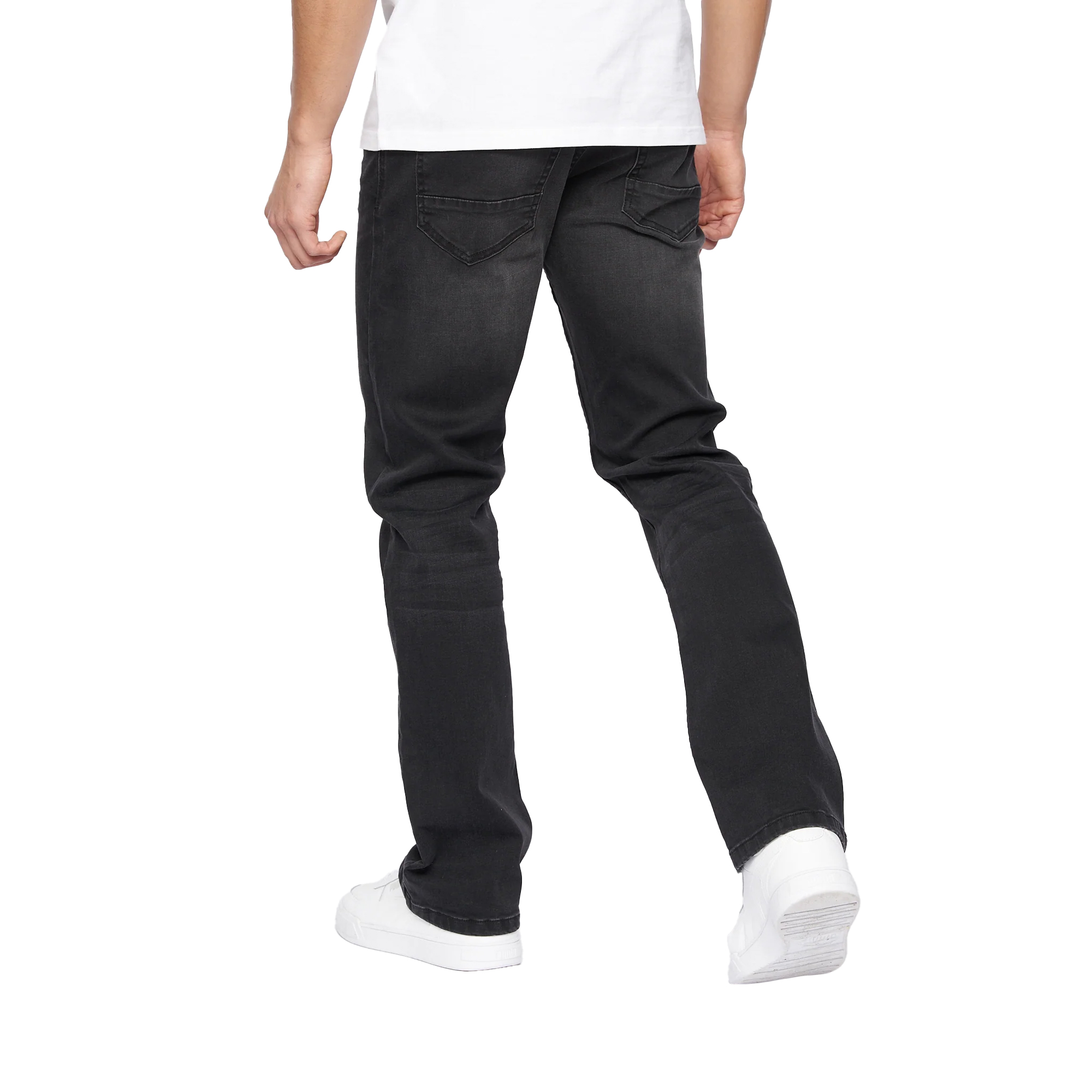 Crosshatch Mens Winsbury Bootcut Jeans (Black Wash) herr – bild 2