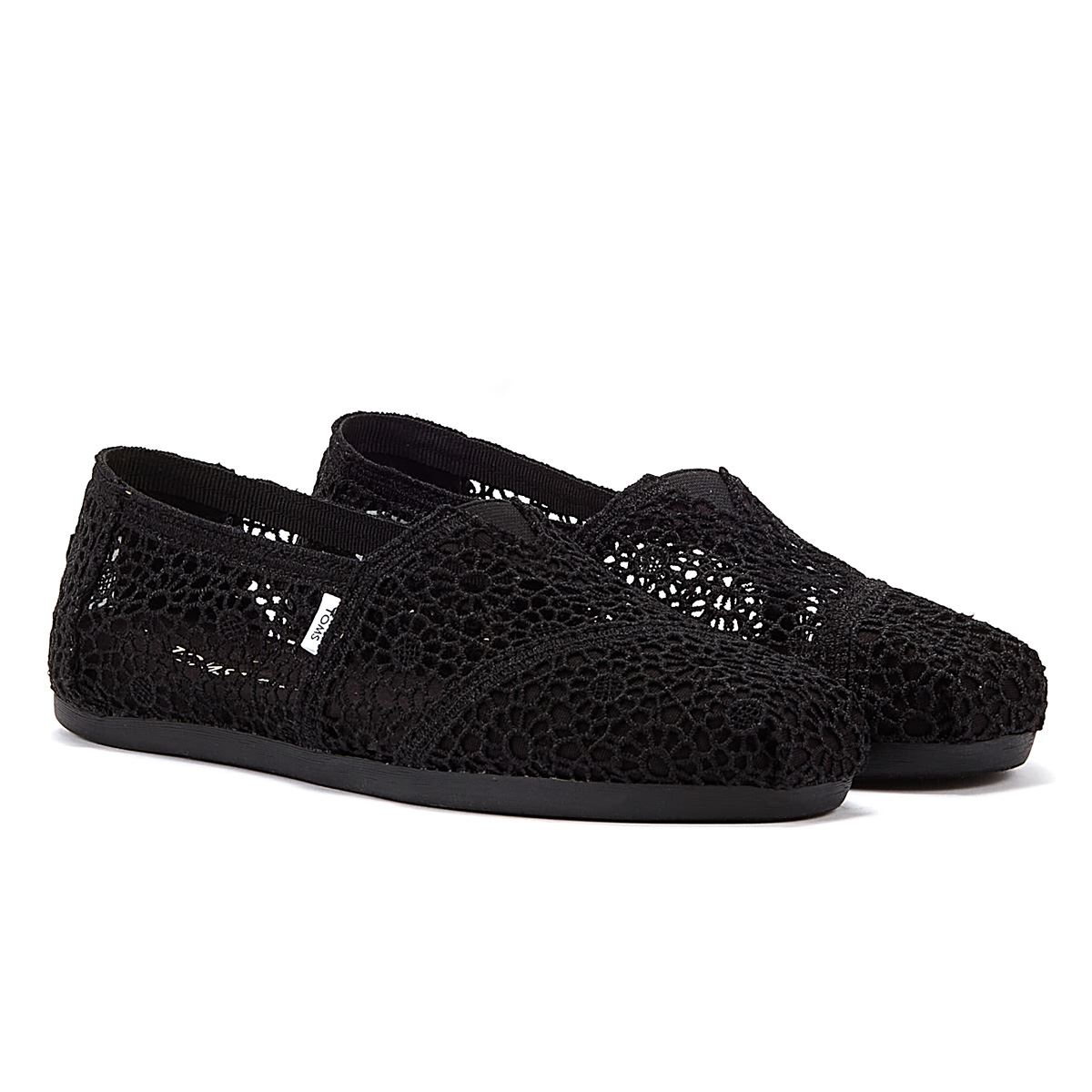 Thumbnail - TOMS Apargata Crochet Damen Schwarz Espadrilles