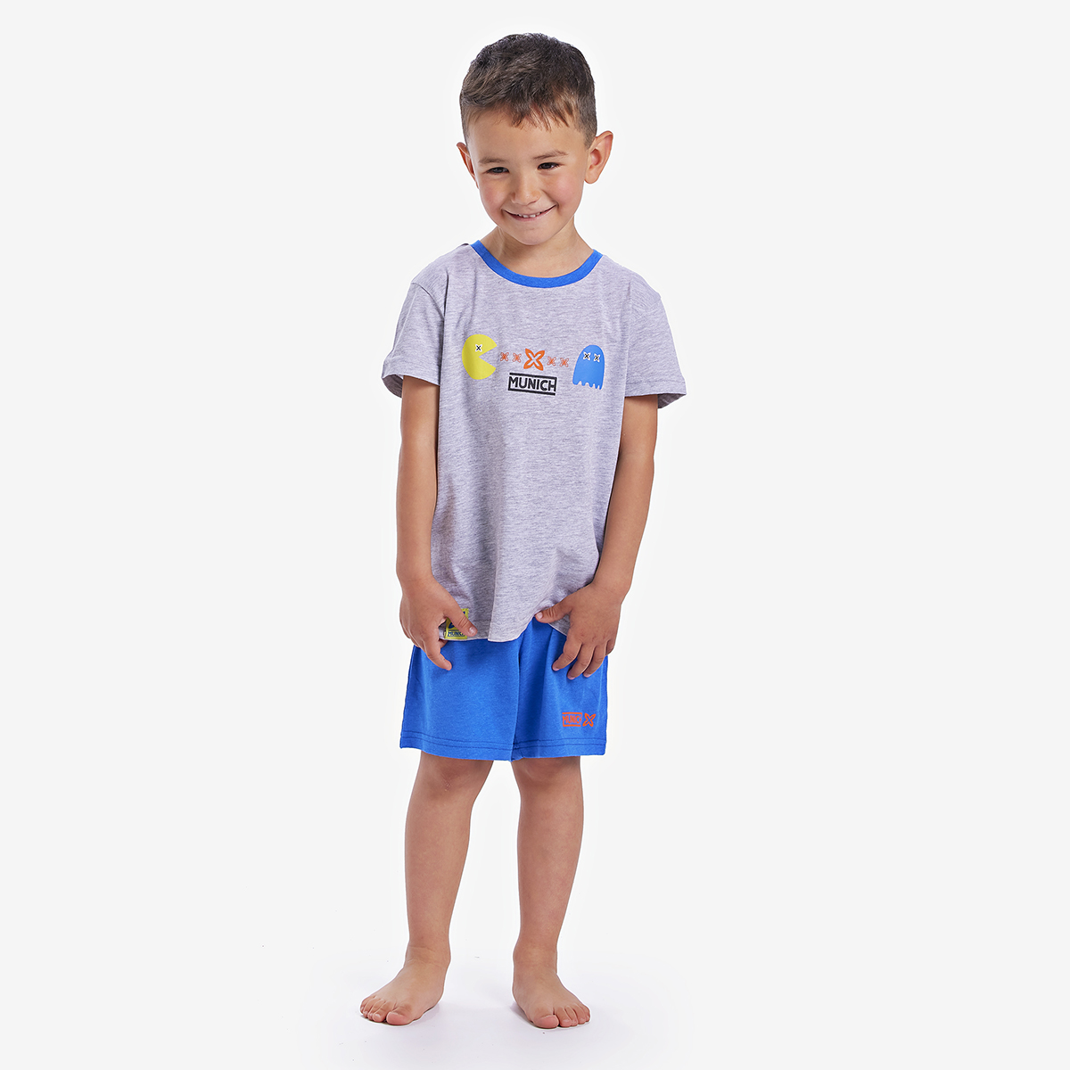 Retro pyjama met korte mouwen en ronde hals CH1150 jongen