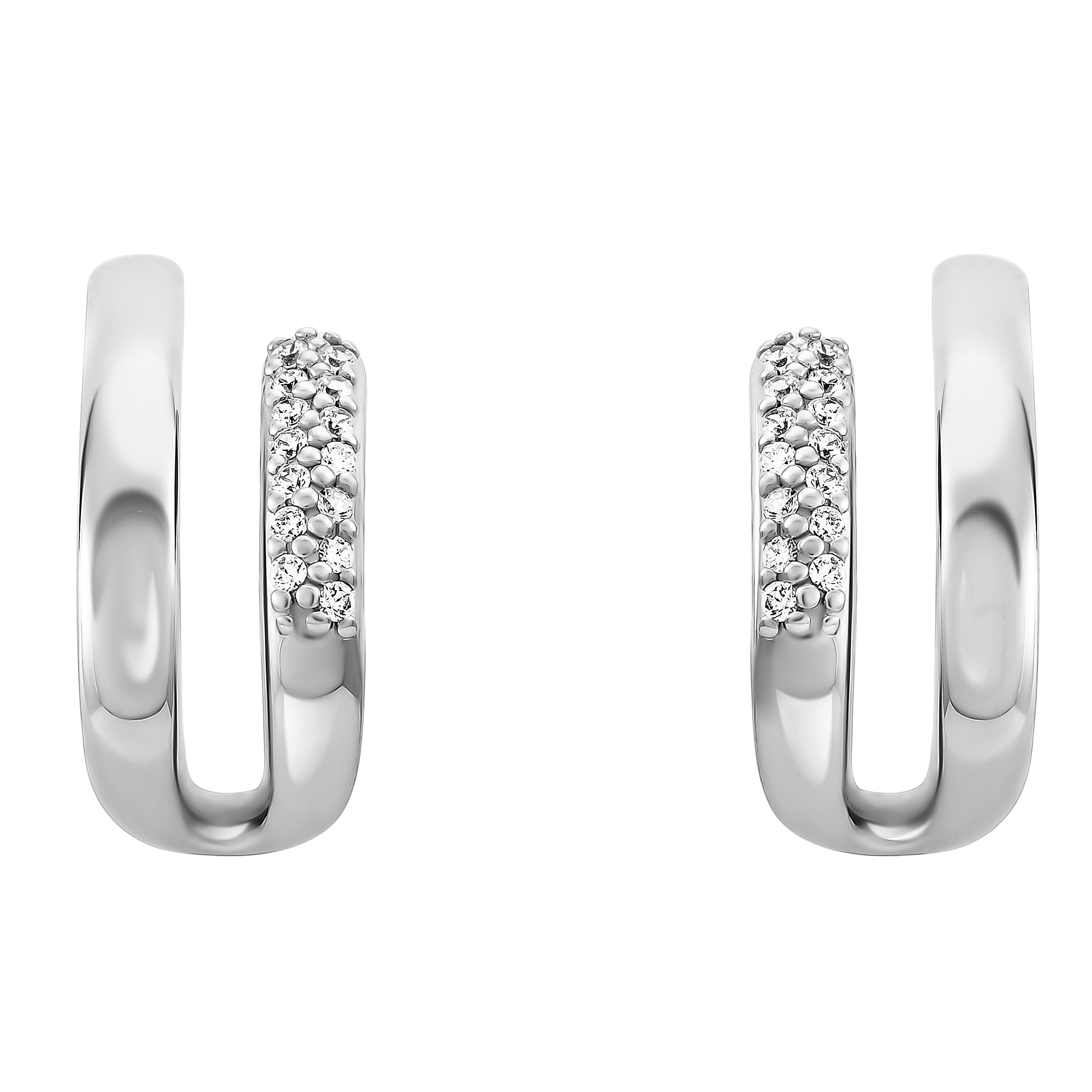 Orphelia 'Emily' Womens 925 Sterling Silver Drop Earrings - Zo-7581 - One Size