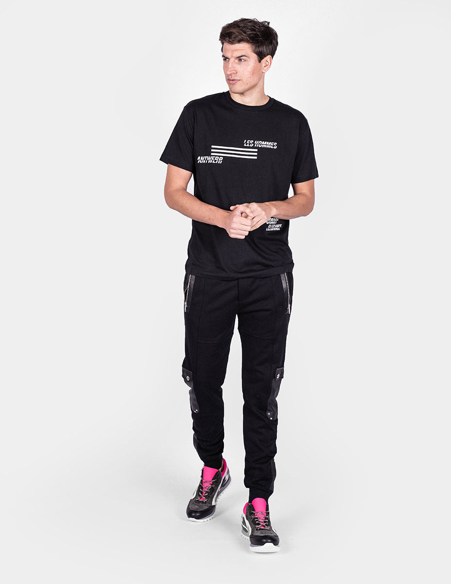 Les Hommes T-Shirt Contemporary Men's Schwarz