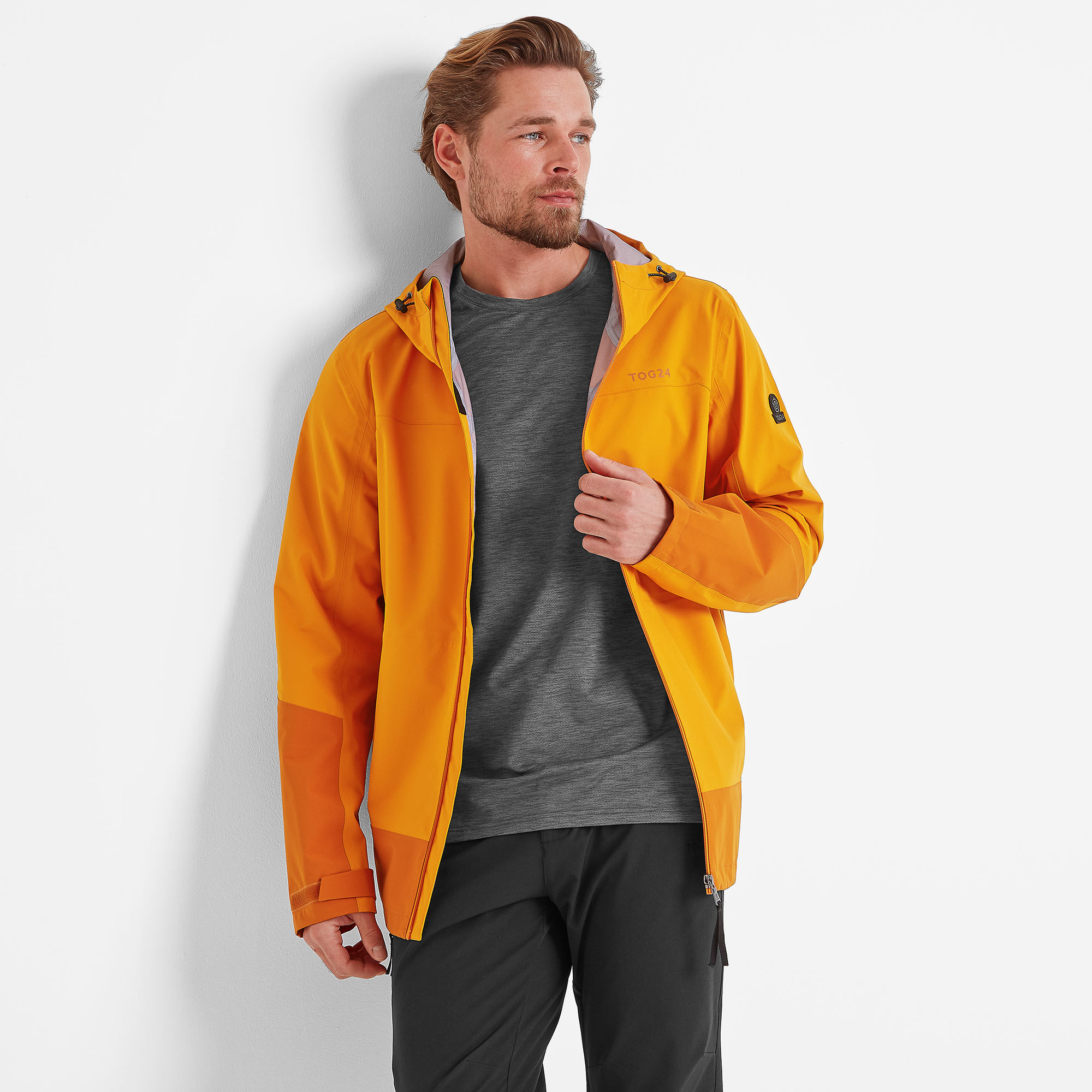 TOG24 Bowston Mens Waterproof Jacket Tangerine - Orange - Size Small