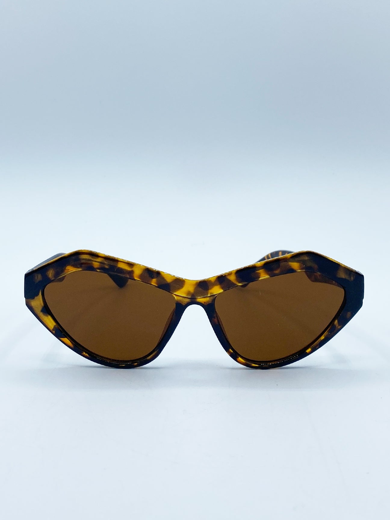 SVNX Womens Angular Sunglasses in Tortoiseshell - Brown - One Size