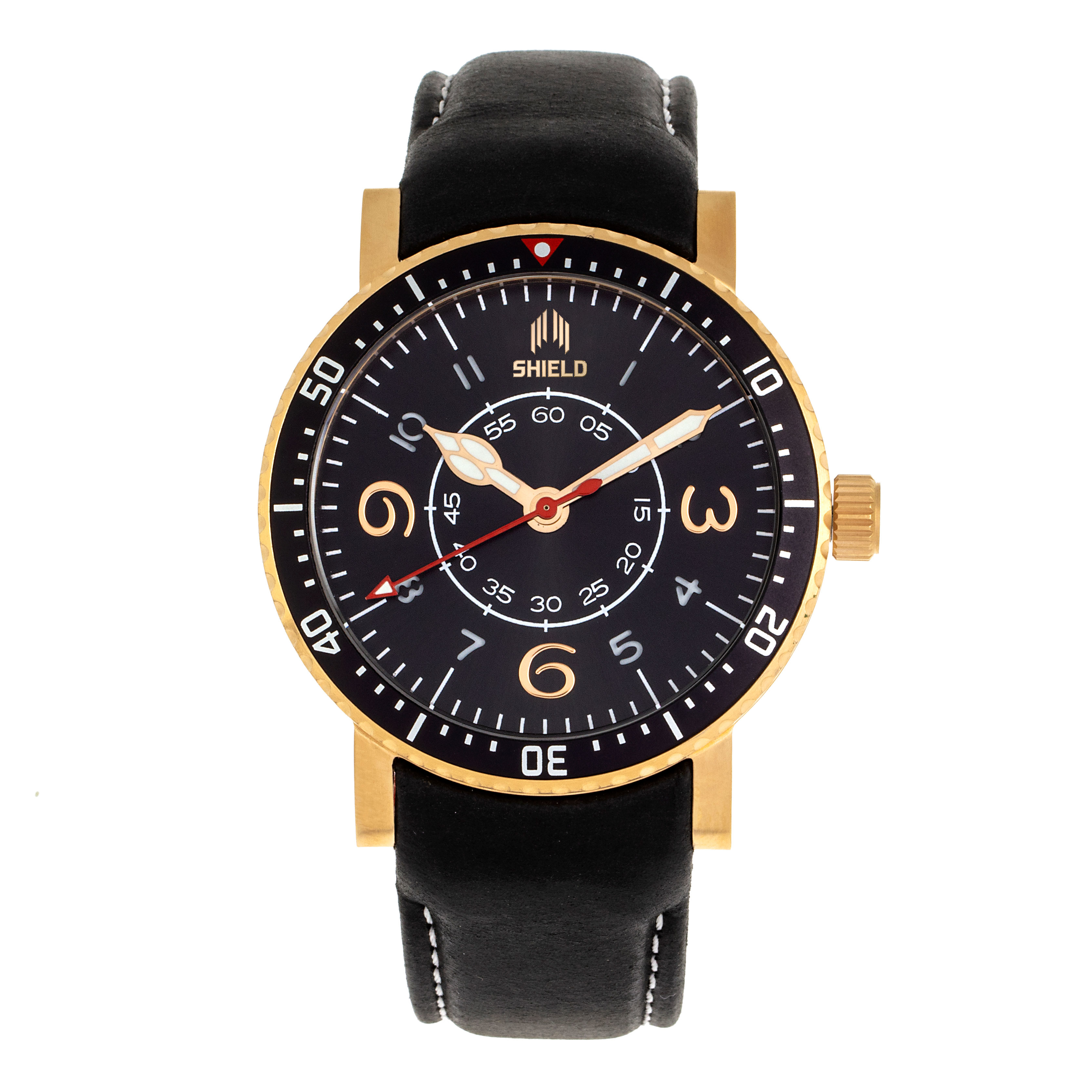 Thumbnail - Shield Gilliam Montre de plongée pour homme avec bracelet en cuir