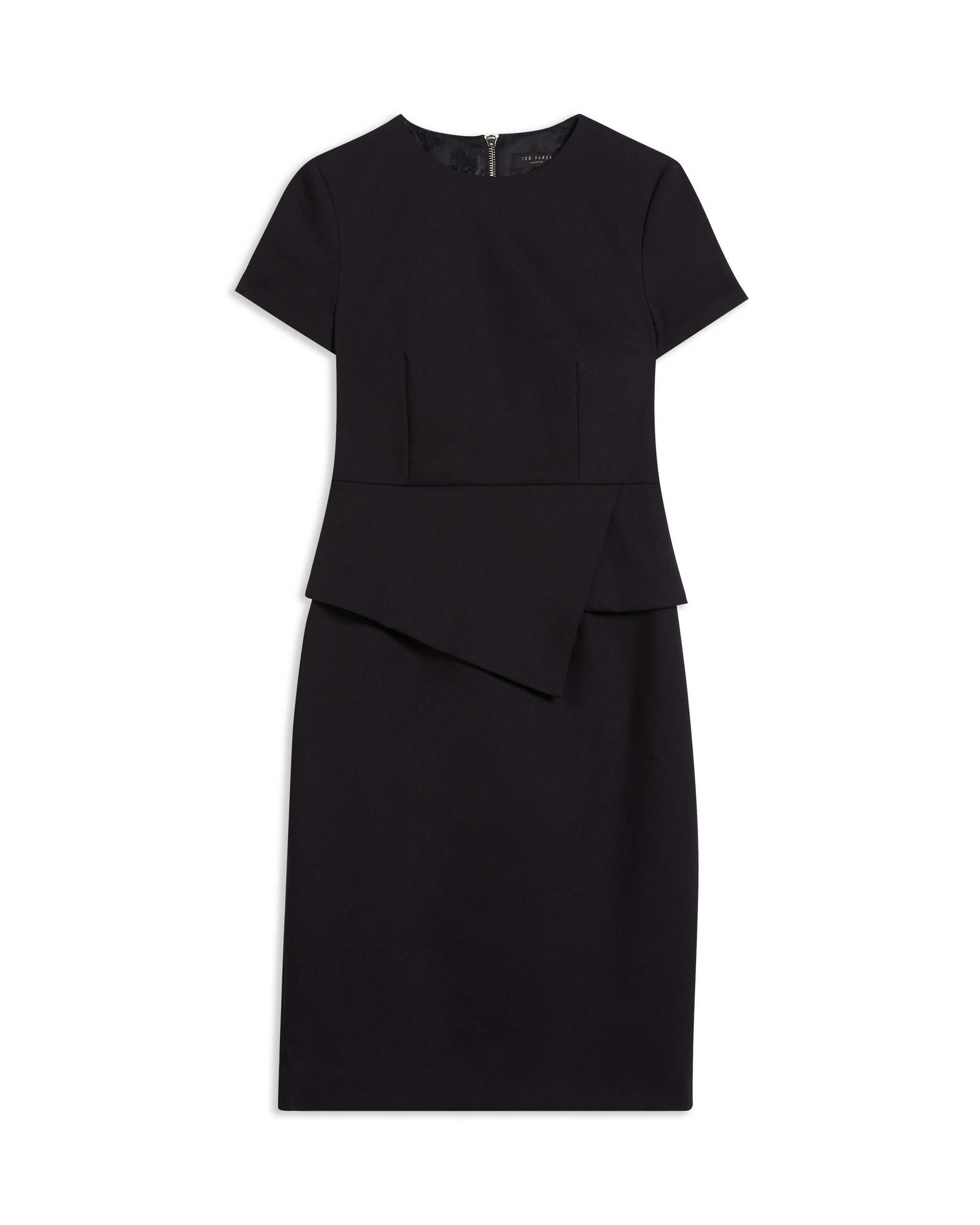 Ted Baker Elynah Asymmetric Peplum Tailored Dress, Black