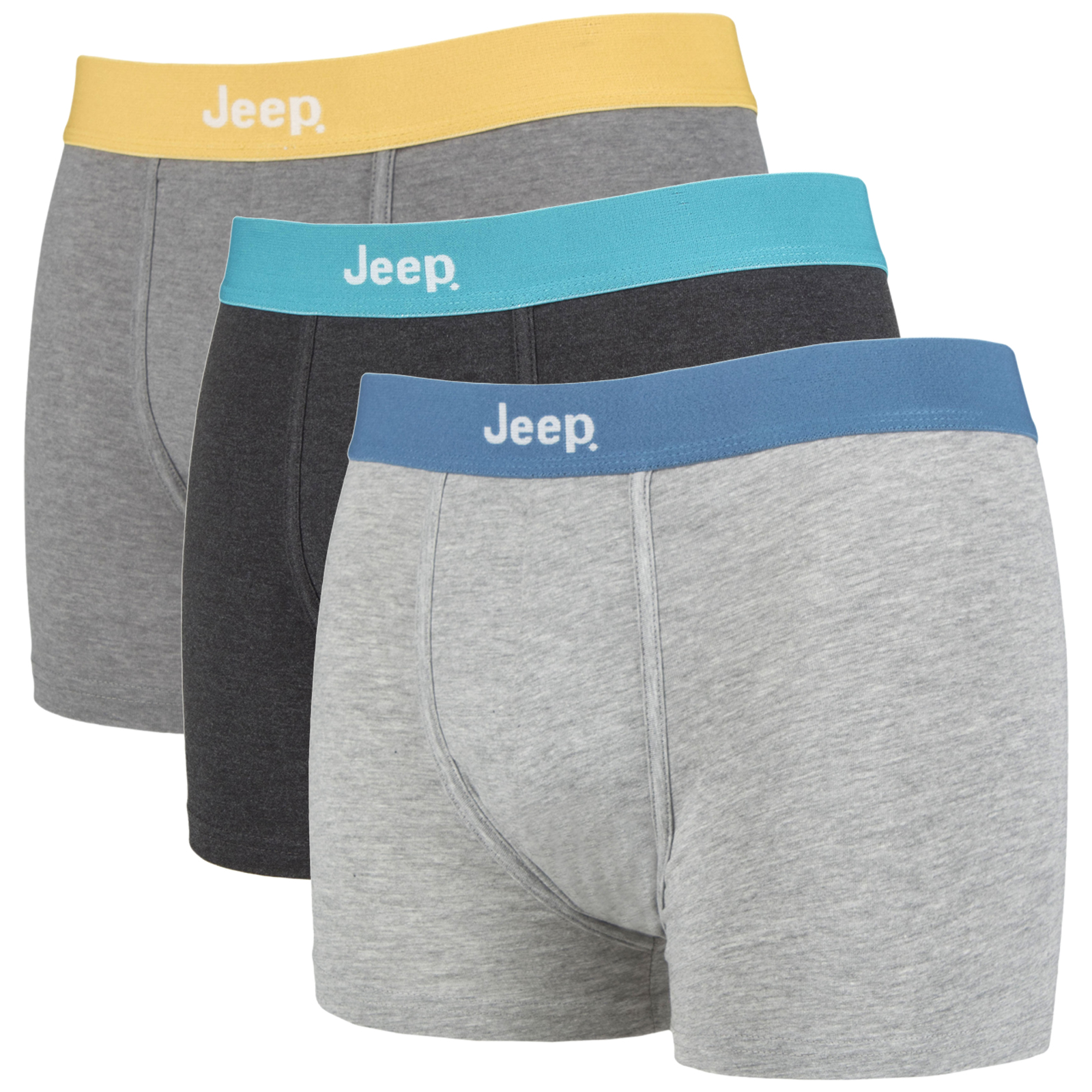 Thumbnail - JEEP - 3 Paar Herren Baumwoll-Mischung Alltags Fitted Boxershorts