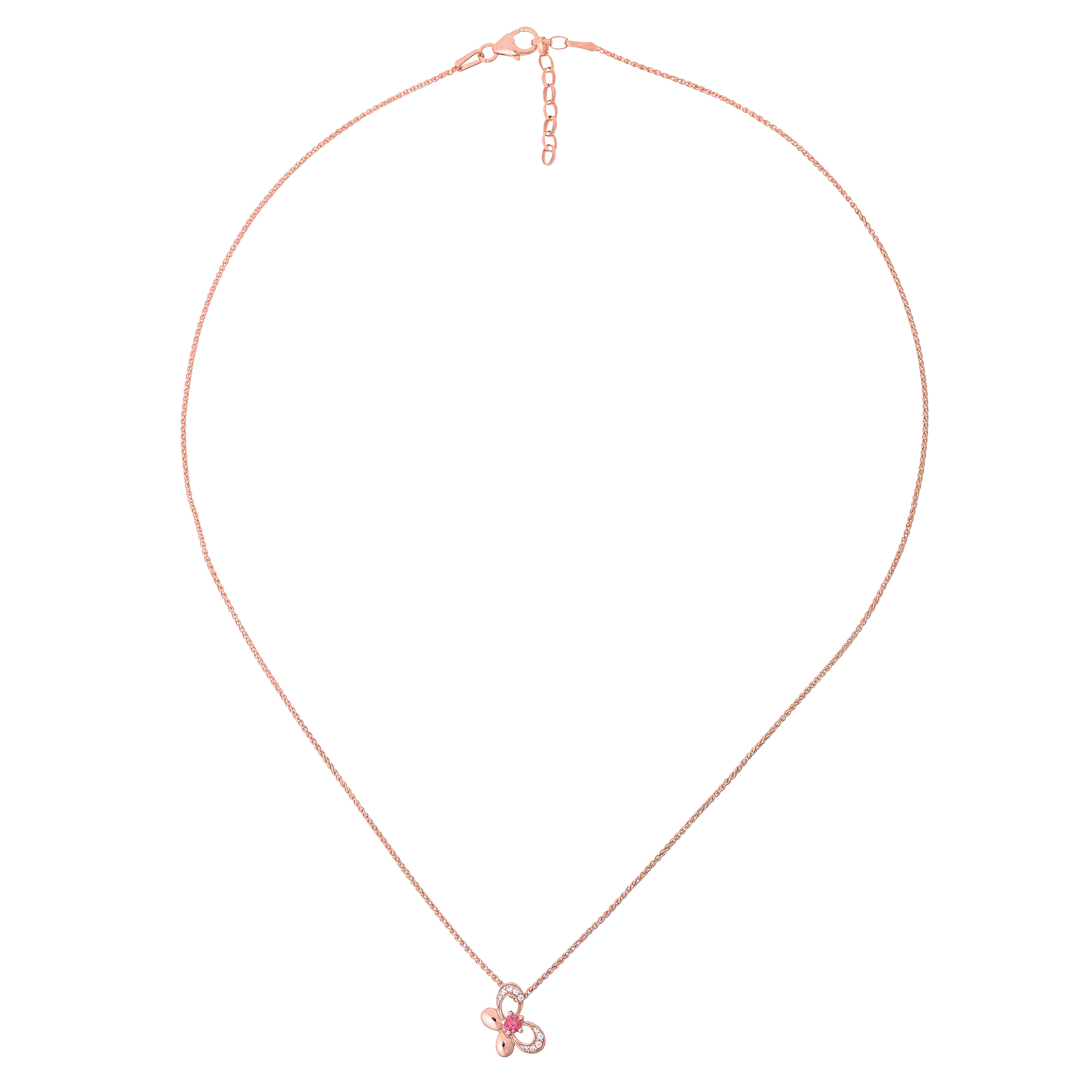 Orphelia Damen-Kette Aus 925er Sterlingsilber Mit Anhänger – Rosé Zh-7083
