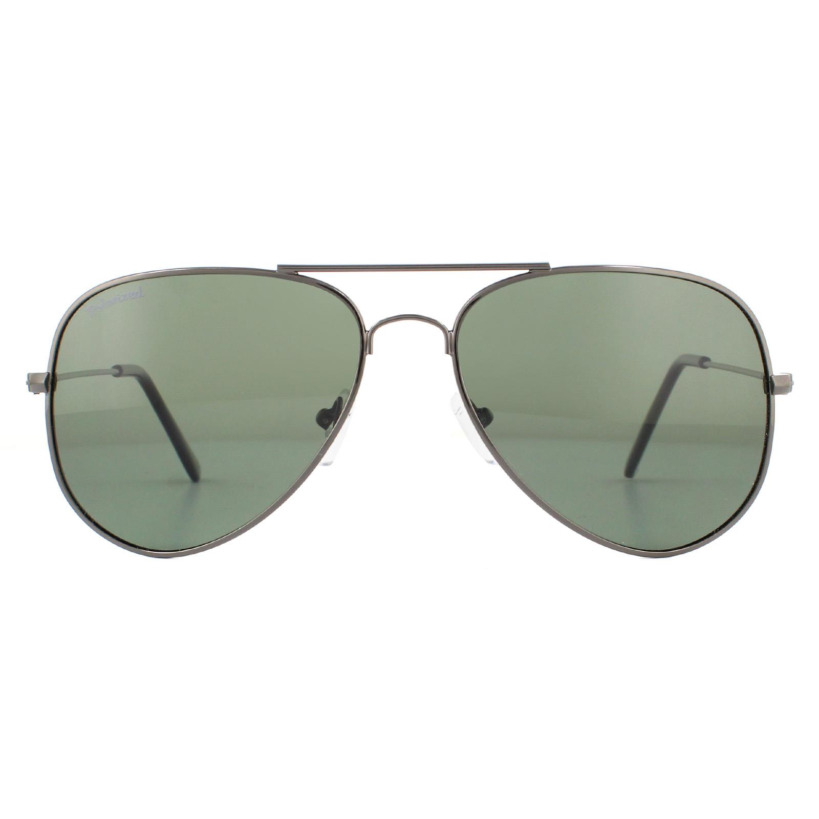Thumbnail - Montana Aviator Unisex Gunmetal Schwarz Rauch Polarisierte Sonnenbrille