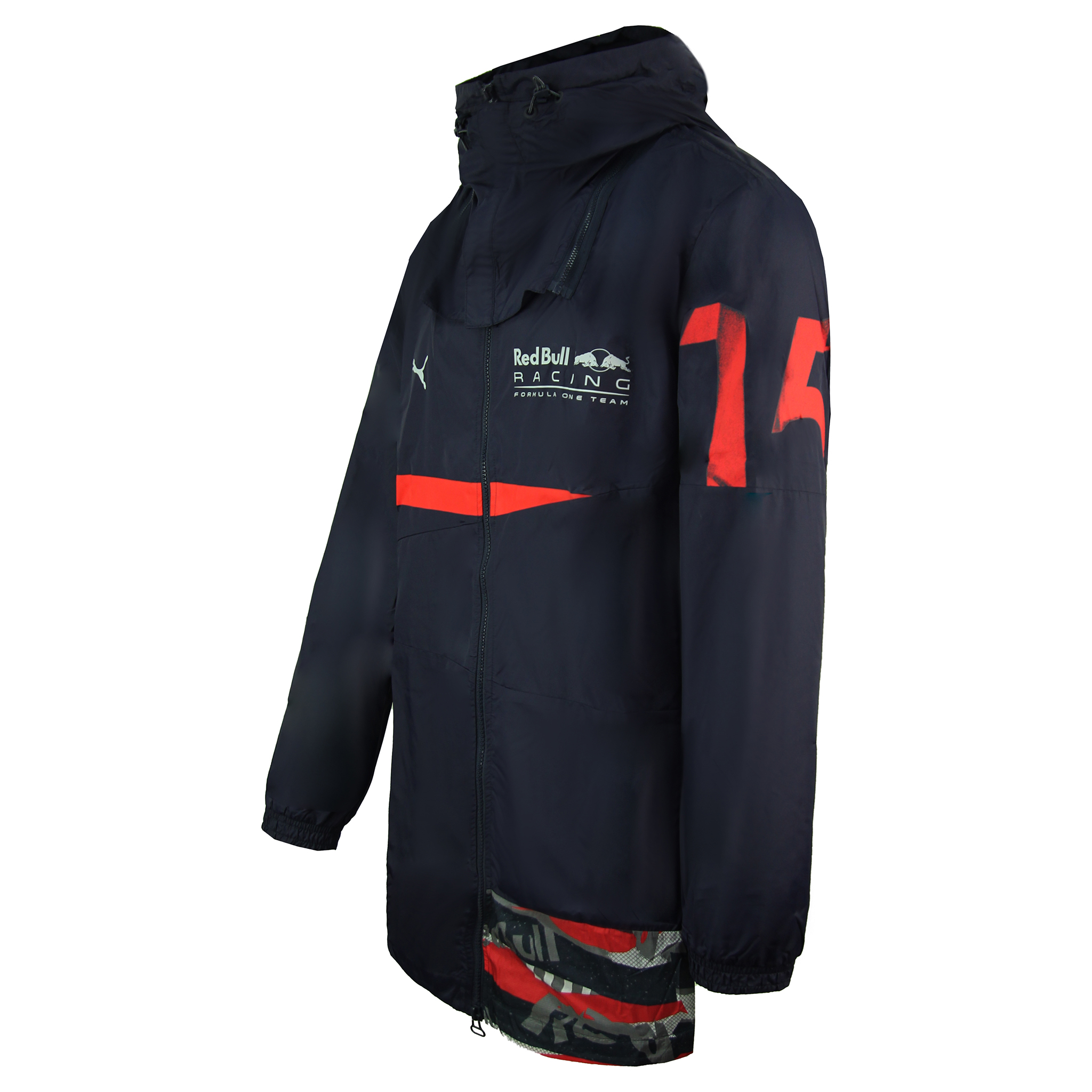 Red Bull Racing RCT Långärmad Zip Up Marinblå Lång Jacka för herrar 577760 01 2