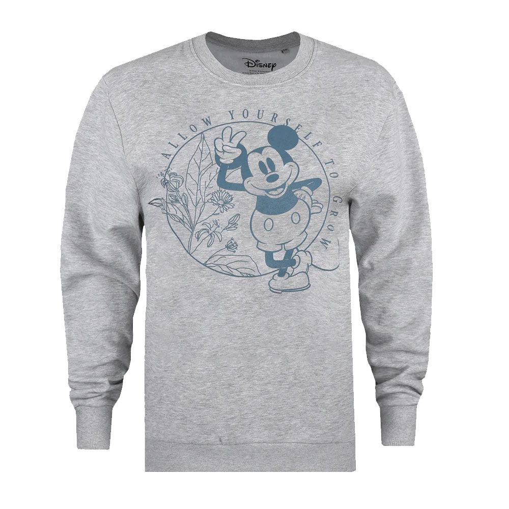 Thumbnail - Disney - "Allow Yourself To Grow" Sweatshirt für Damen (Grau meliert)