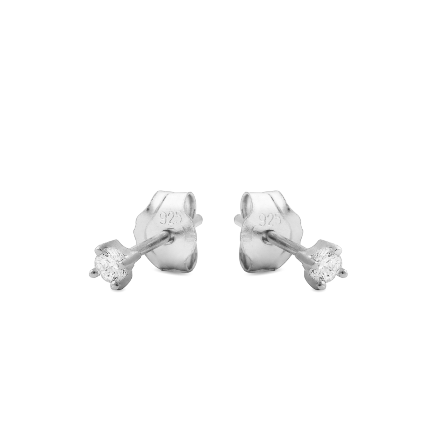 Luxenter basic-örhängen i 925 sterlingsilver och glänsande rodiumpläterad zirkonia dam – bild 2