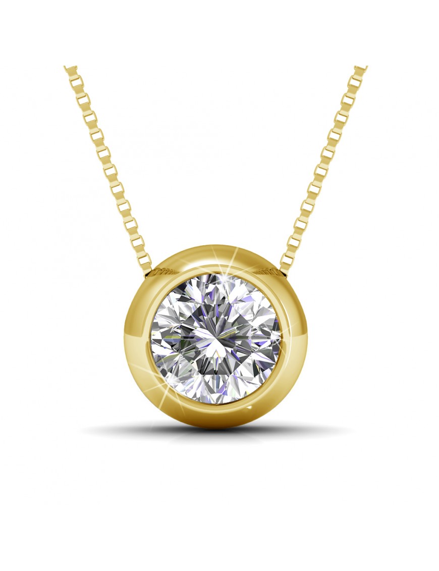 Thumbnail - Mond-Anhänger - Gold und Kristall