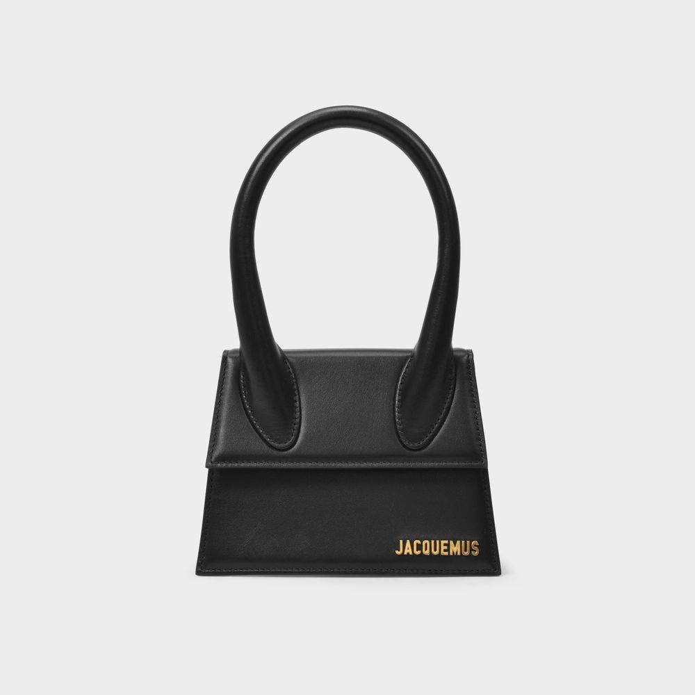 Jacquemus Le Chiquito Medium Tas -  - Leer - Zwart