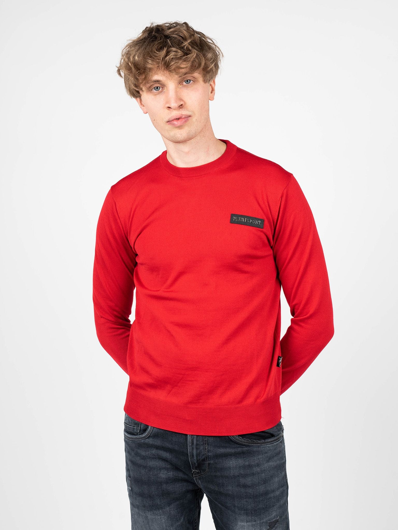 Plein Sport Pullover Merino Herr stickade tröjor – bild 4