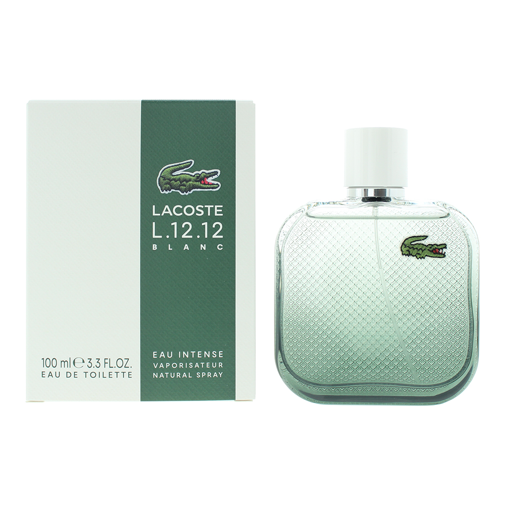 Lacoste Mens L.12.12. Blanc Eau Intense Eau de Toilette 100ml Spray for Him - One Size