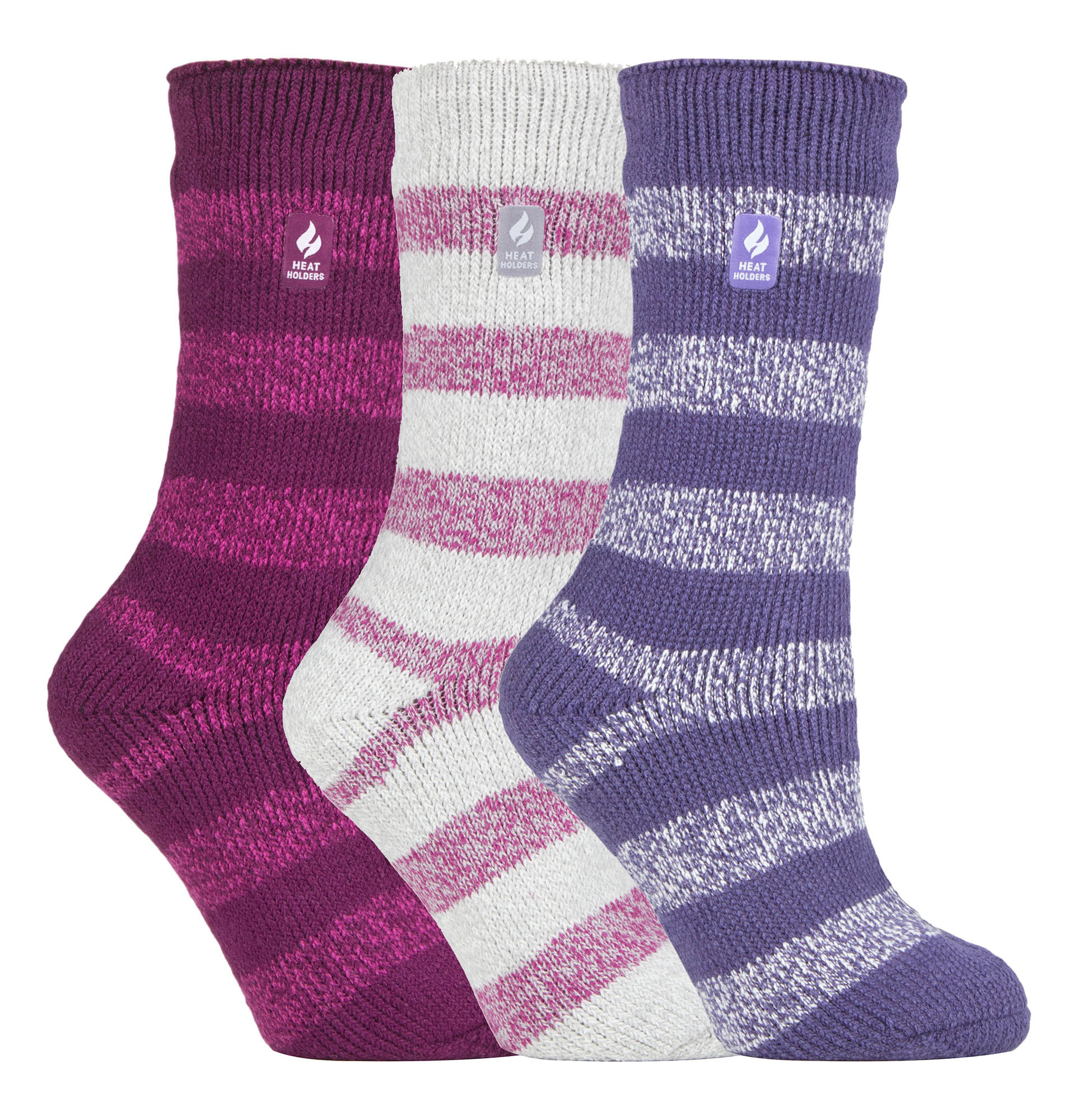 Thumbnail - HEAT HOLDERS - 3er-Pack Multipack Damen Isolierte Thermo-Socken für den Winter - Twist H&T