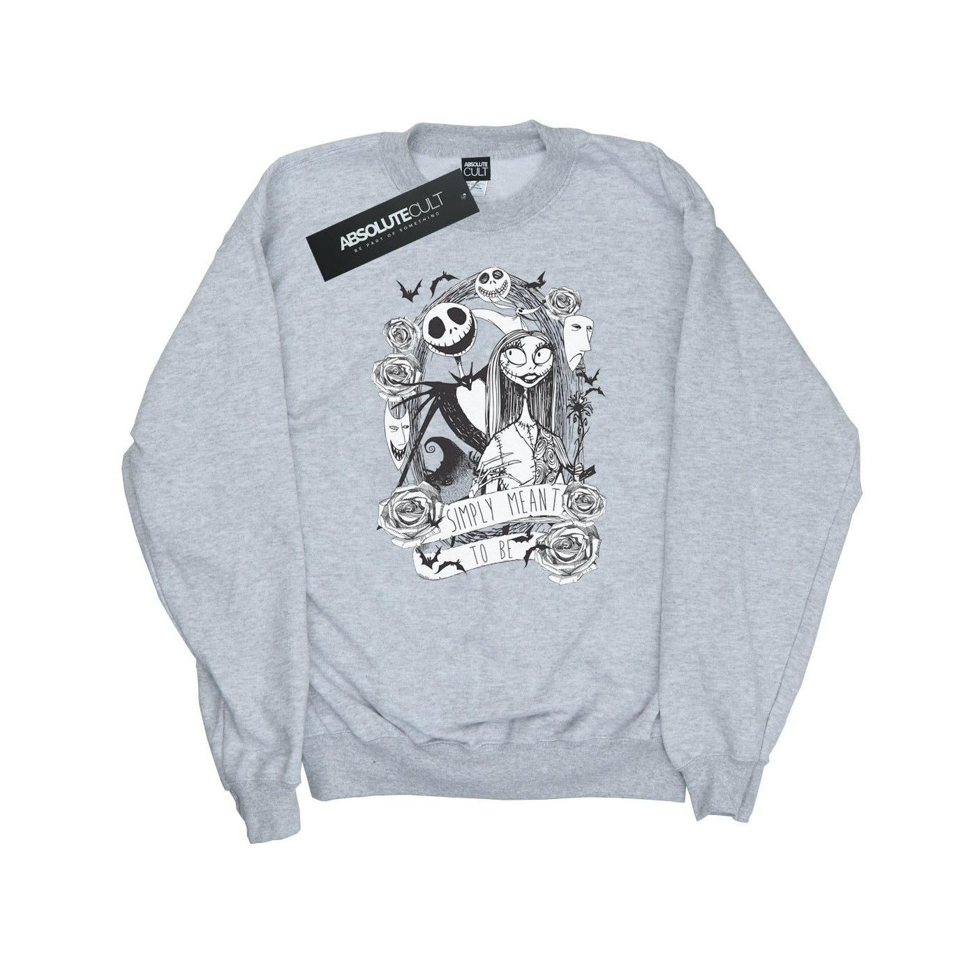 Thumbnail - Disney Damen-/Damen-Sweatshirt "Nightmare Before Christmas" - einfach zum Wohlfühlen (grau)
